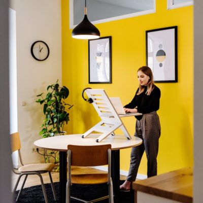 standing desk comfort with custom orthotic sandals
